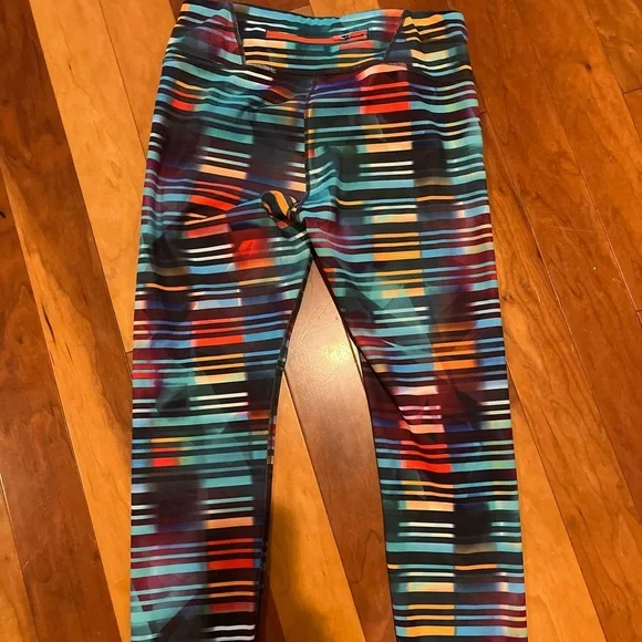 ATHLETA Size Medium Workout Pants Active Colorful Stretchy Running Sports Lounge - Picture 5 of 5